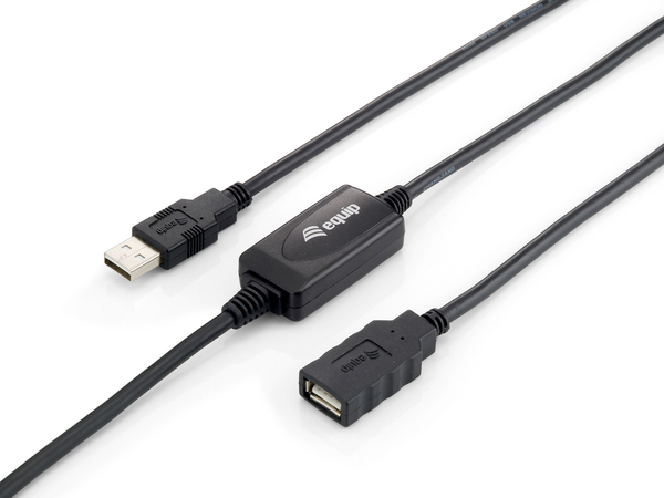 EQUIP 133310 - USB 2.0 Active Extension Cable, 10 m, Black