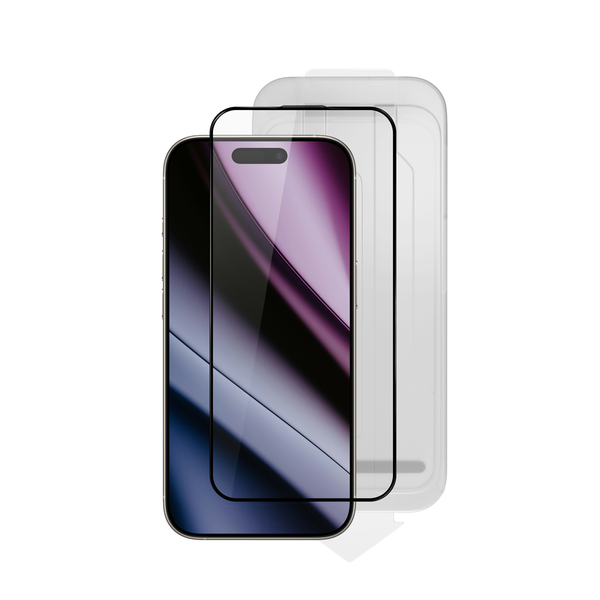Epico Hero Glass 3D Ultra-wide Fit with dust-free applicator 2 pack for iPhone 16 Pro Max