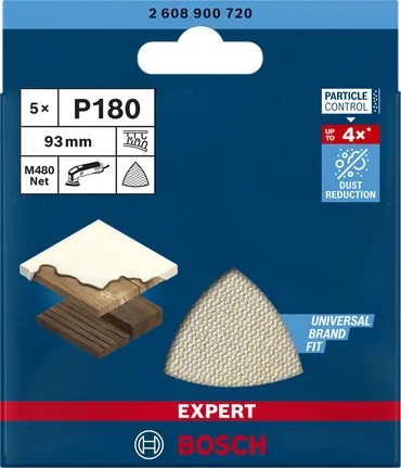 Bosch Expert M480 mesh sanding sheet 93mm, K180 (5 pieces, for delta sanders)