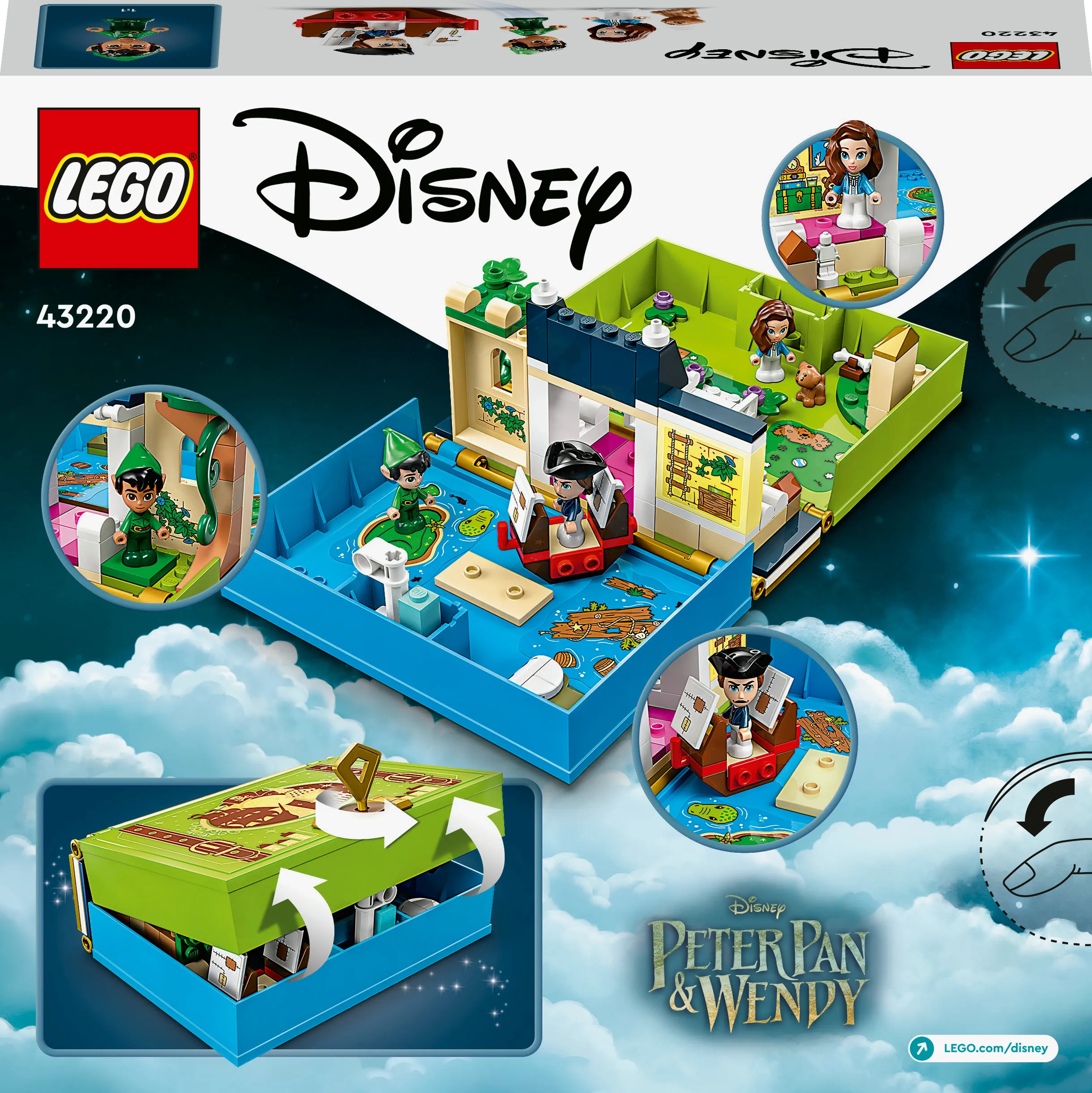 Lego Disney Classic Peter Pan &amp; Wendy Storybook Adventures Construction Toy 43220