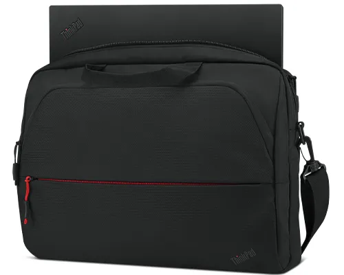 Lenovo ThinkPad Essential Topload (Eco) - Kannettavan tietokoneen kantolaukku - 16" - musta punaisin tehostein malleihin ThinkPad E14 Gen 4, E15 Gen 4, L13 Yoga