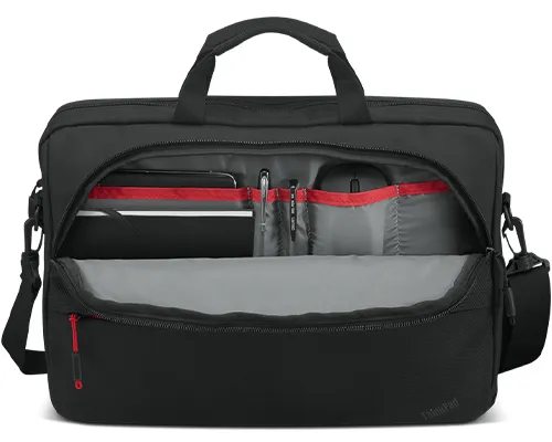 Lenovo ThinkPad Essential Topload (Eco) - Kannettavan tietokoneen kantolaukku - 16&quot; - musta punaisin tehostein malleihin ThinkPad E14 Gen 4, E15 Gen 4, L13 Yoga