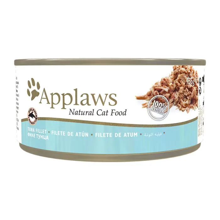 Applaws Tuna Fillet in Broth, Wet food for cats, Adult, 156g
