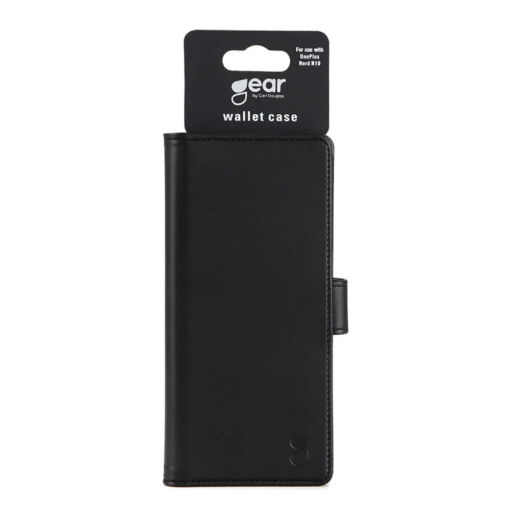 GEAR Wallet, OnePlus Nord N10 - pl&aring;nboksfodral, Svart