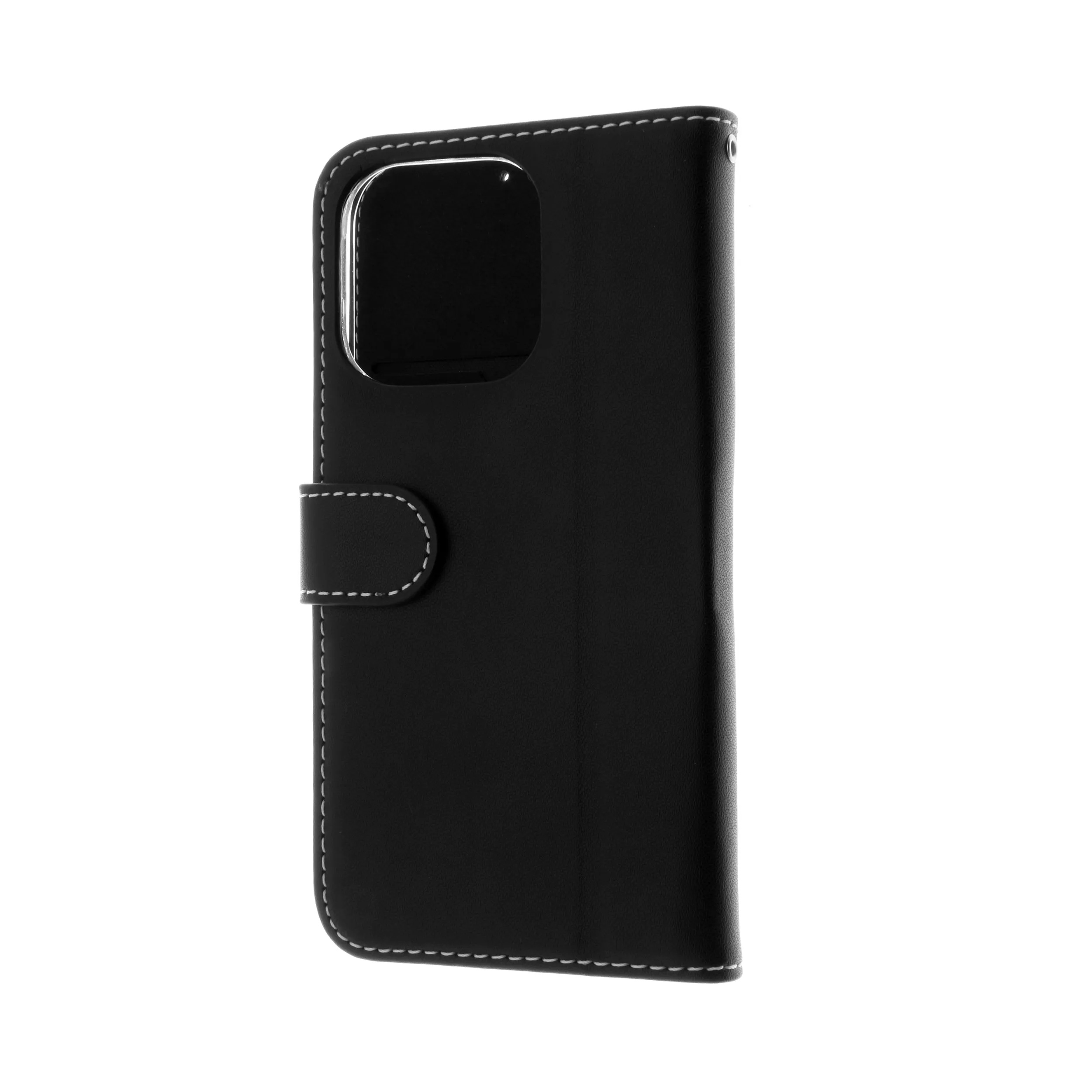 Insmat Exclusive Flip Case, iPhone 15 Pro -lompakkokotelo, Musta