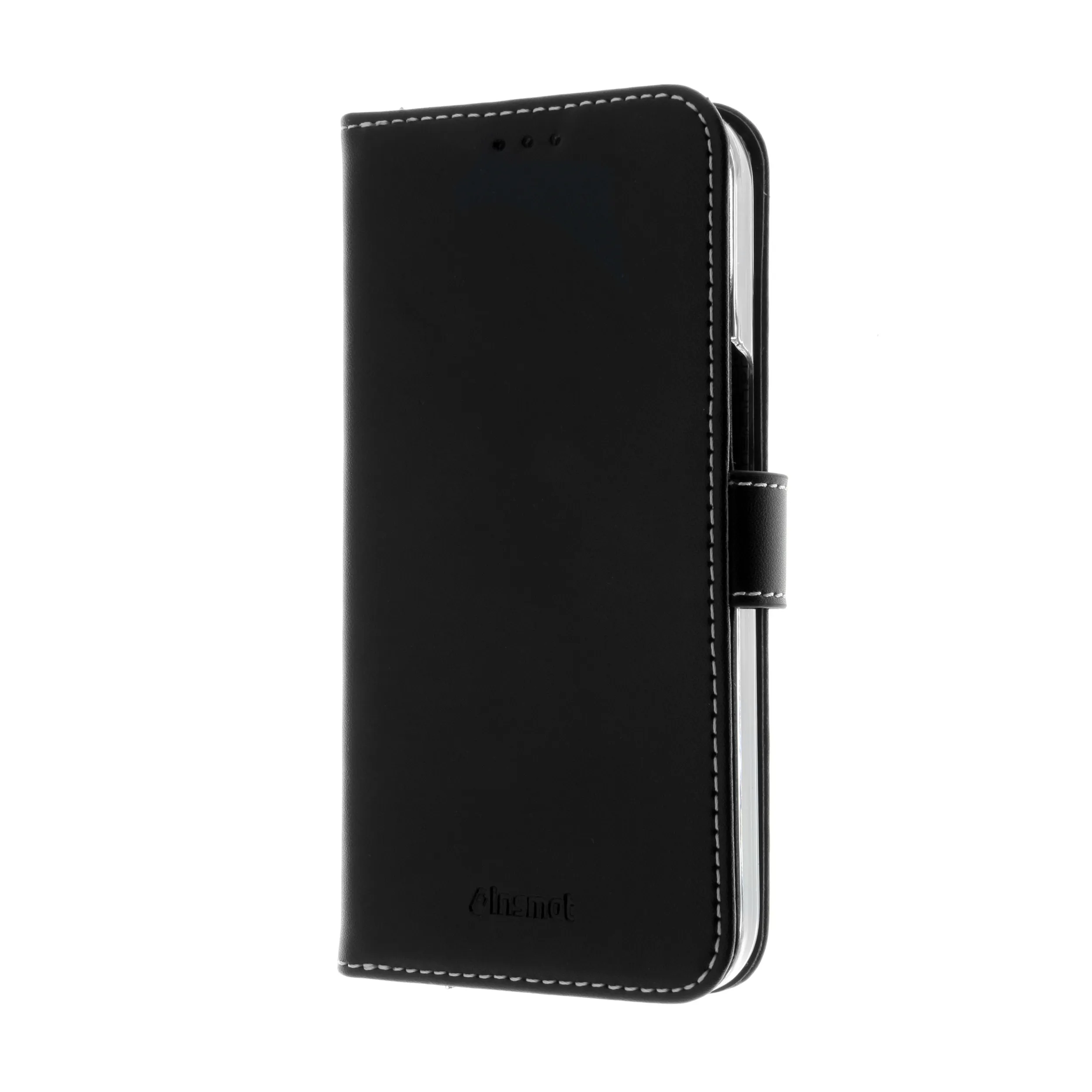 Insmat Exclusive Flip Case, iPhone 15 Pro - plånboksfodral, Svart