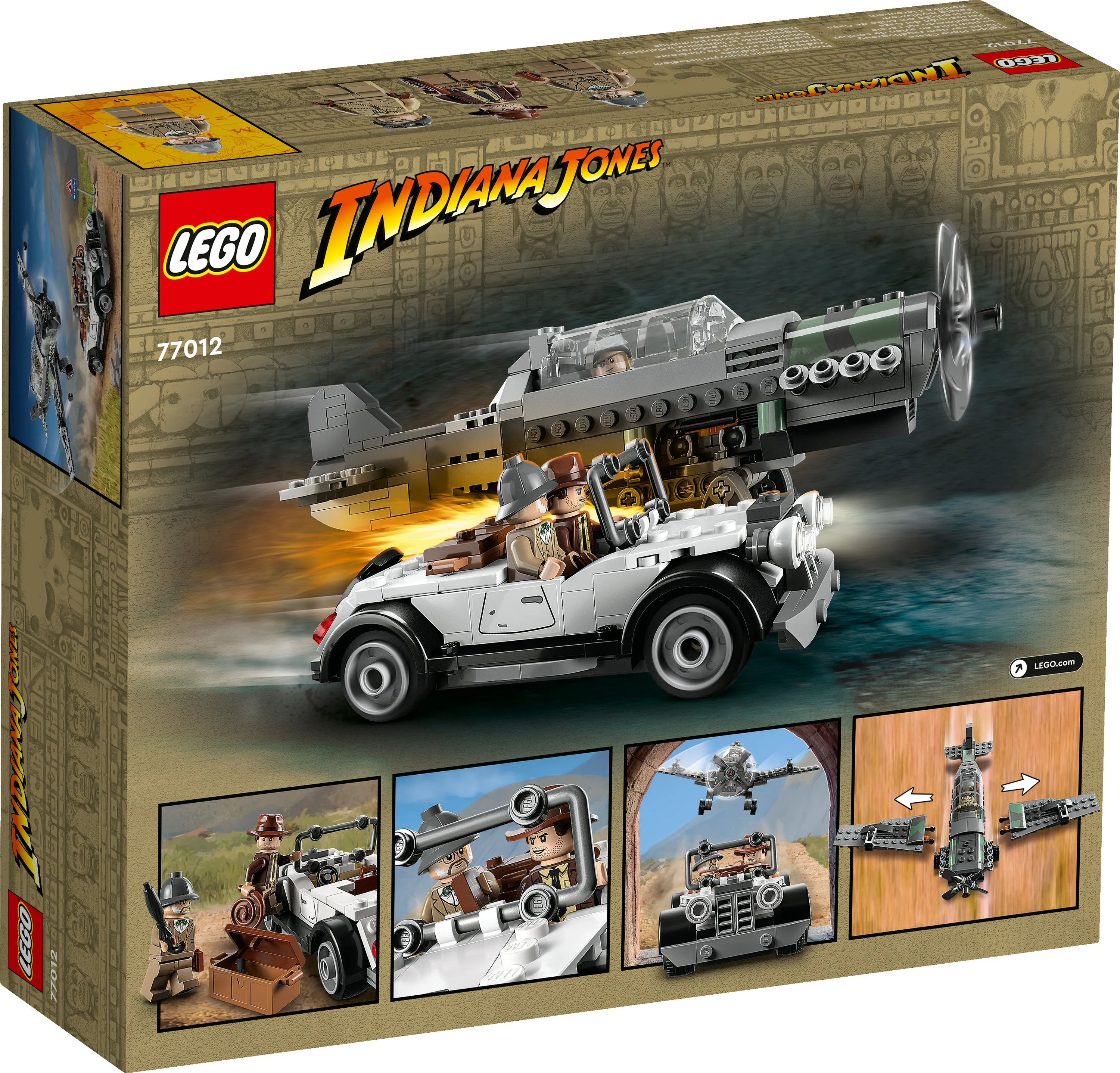 Lego Indiana H&auml;vitt&auml;j&auml;lentokoneen hy&ouml;kk&auml;ys 77012