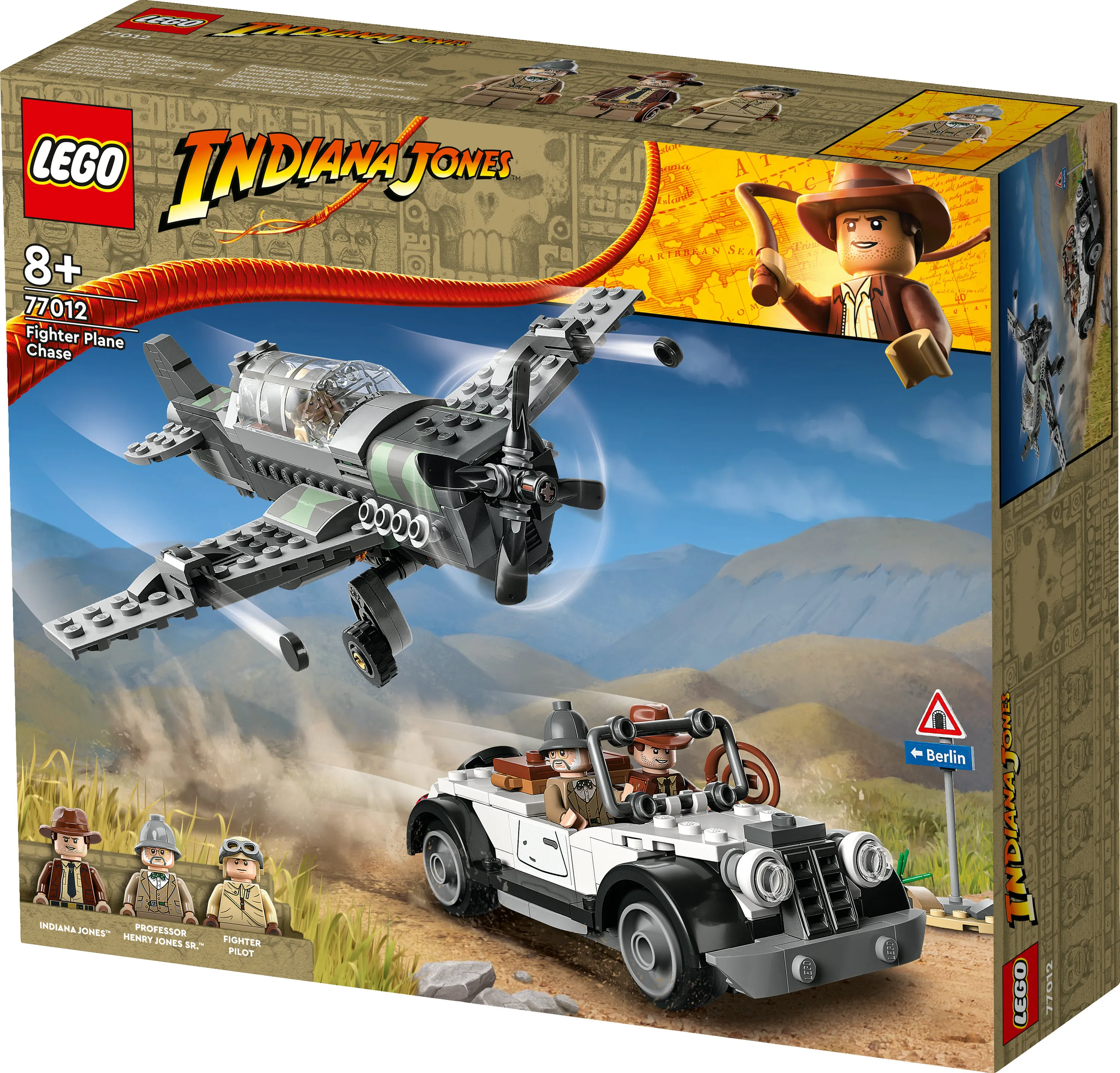 Lego Indiana H&auml;vitt&auml;j&auml;lentokoneen hy&ouml;kk&auml;ys 77012