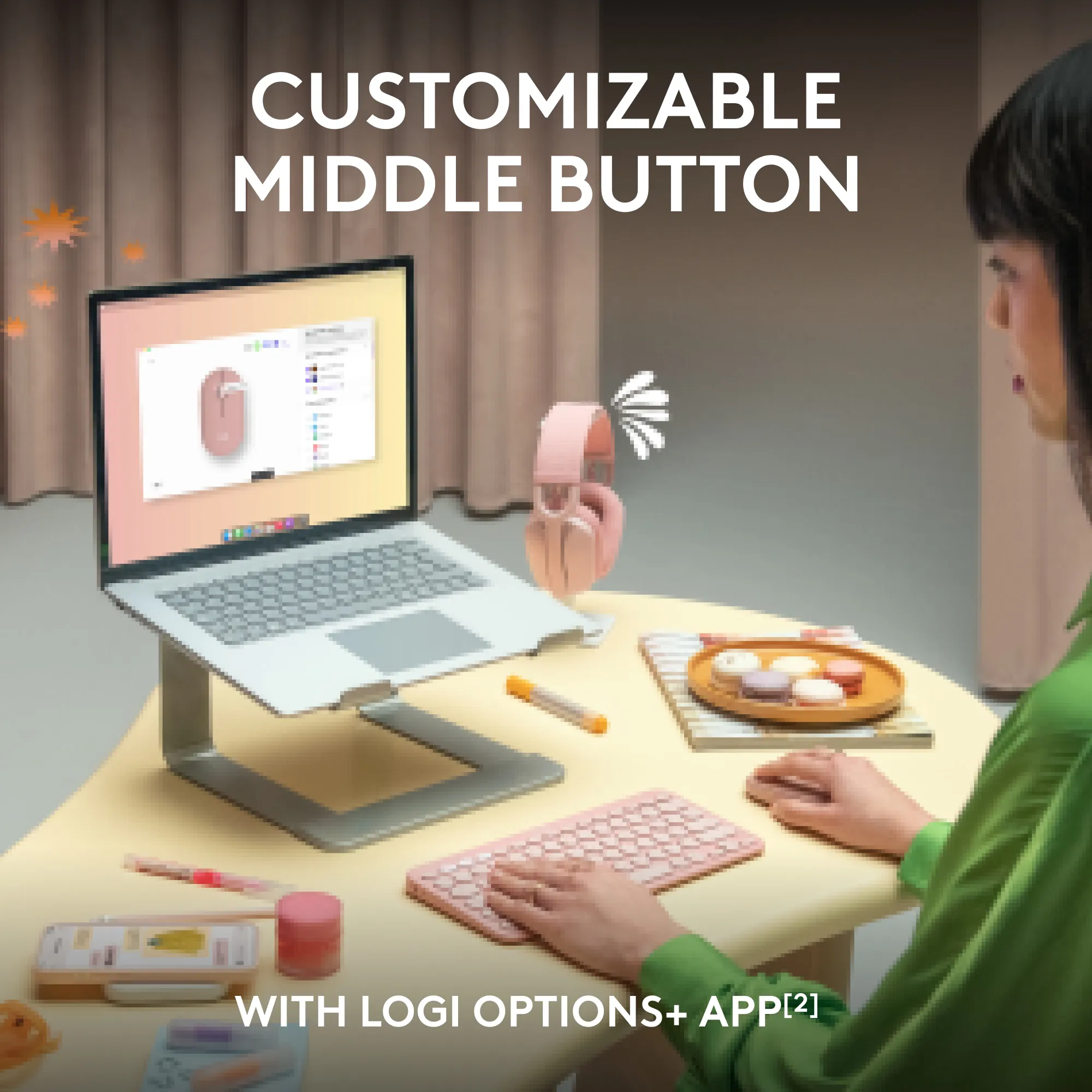 Logitech Pebble 2 M350s - tr&aring;dl&ouml;s mus, grafit