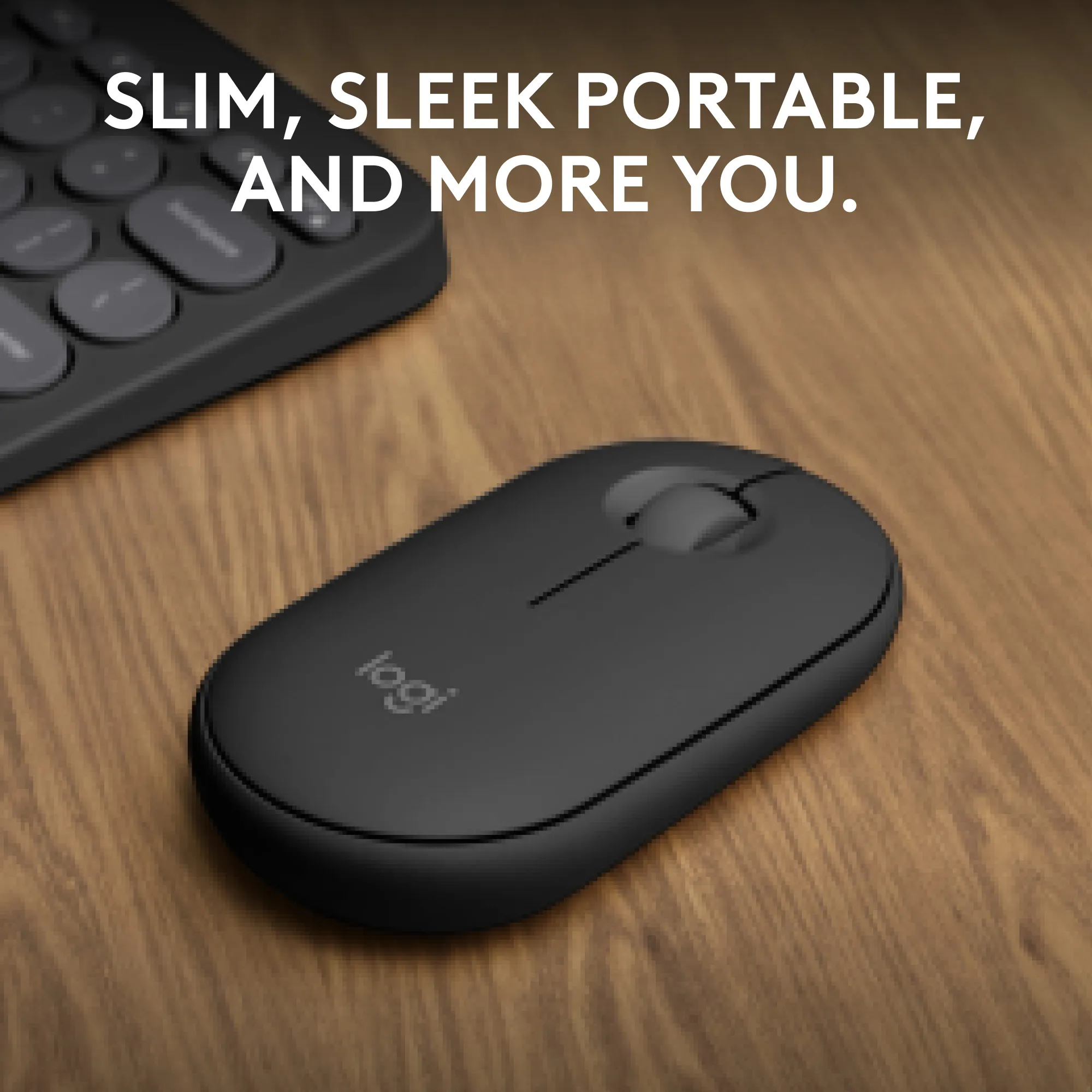 Logitech Pebble Mouse 2 M350s tr&aring;dl&ouml;s mus, grafit