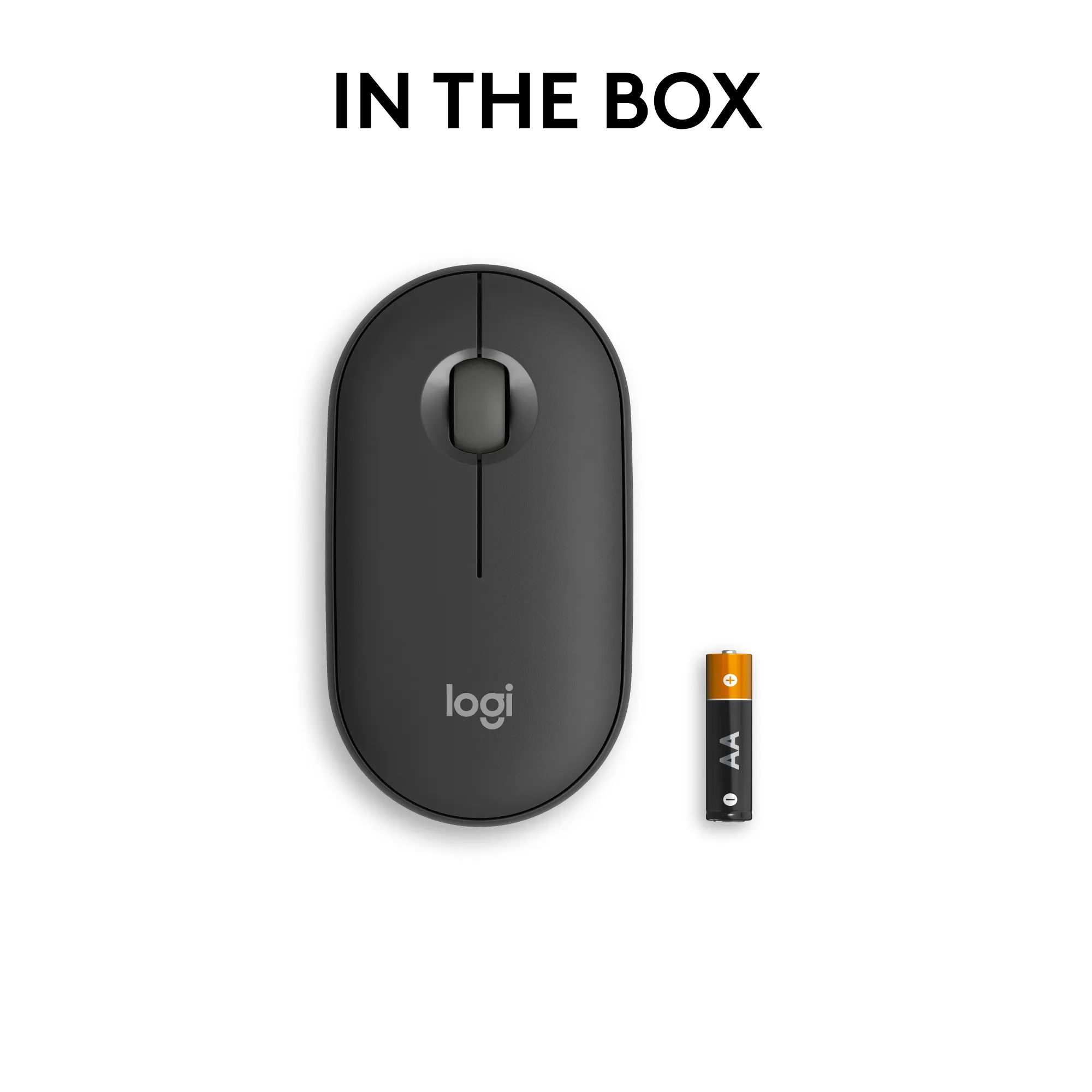 Logitech Pebble Mouse 2 M350s tr&aring;dl&ouml;s mus, grafit