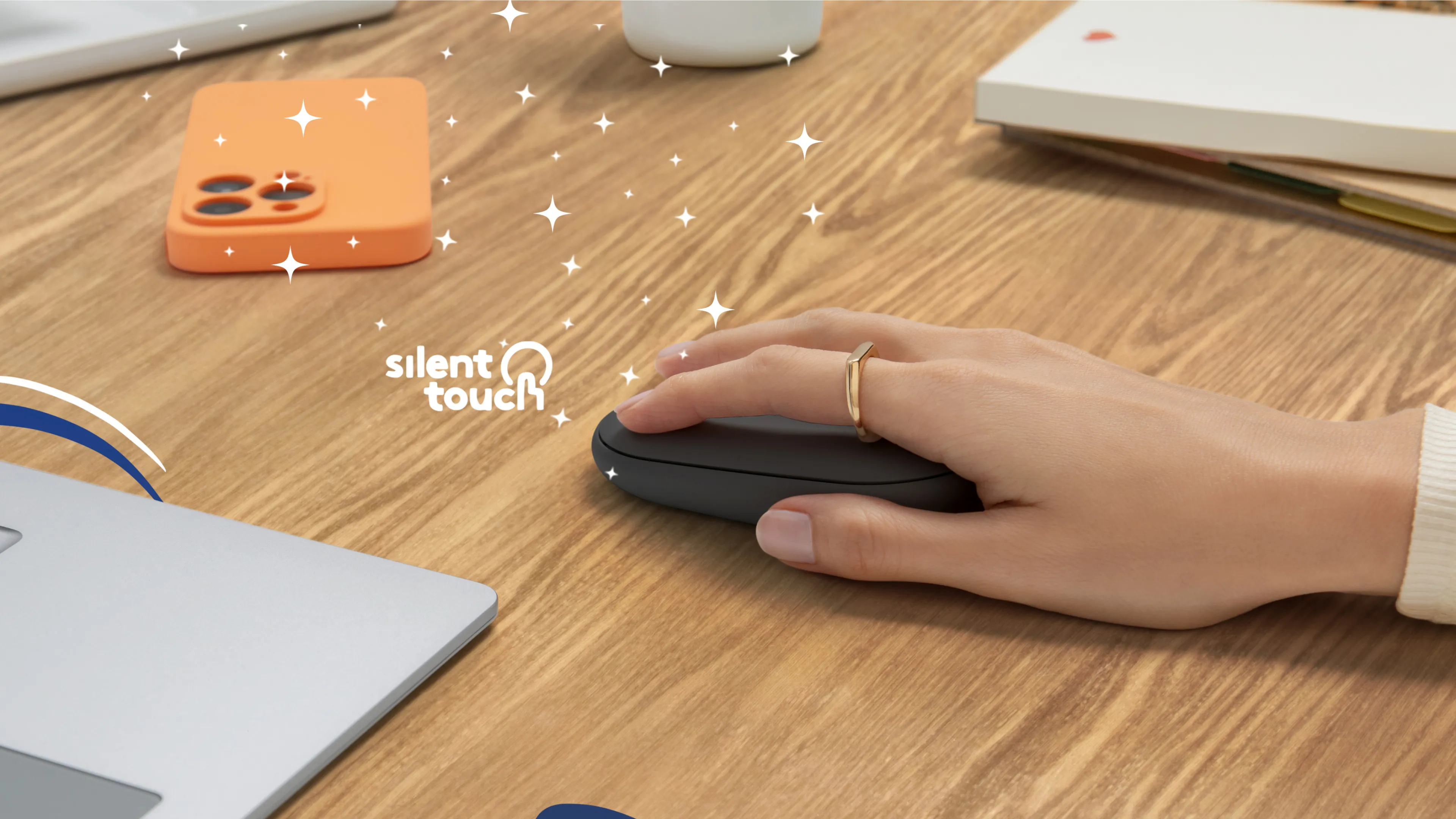 Logitech Pebble Mouse 2 M350s tr&aring;dl&ouml;s mus, grafit