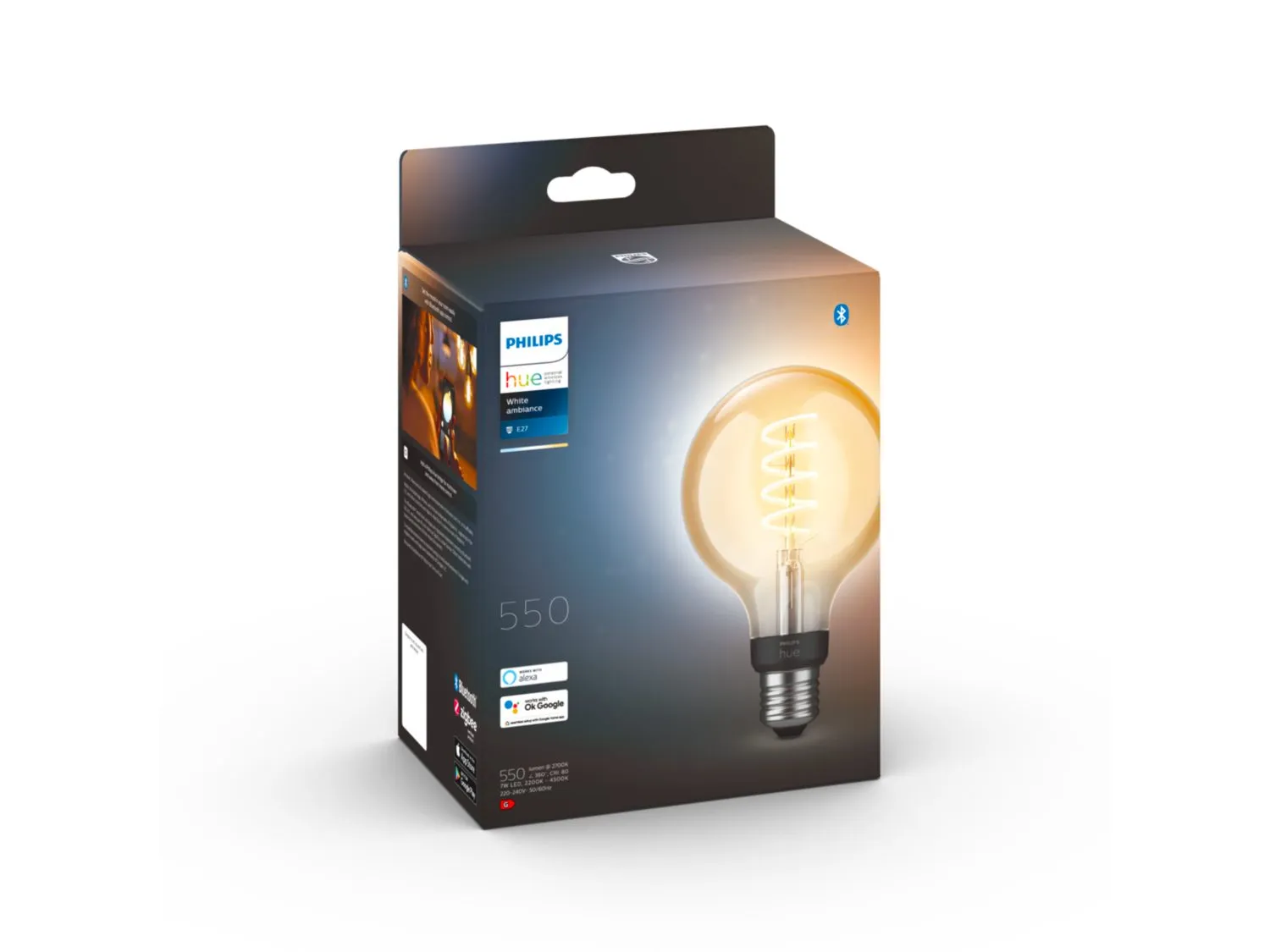 Philips Hue White Ambiance Filament G93, E27, 7W - smart bulb