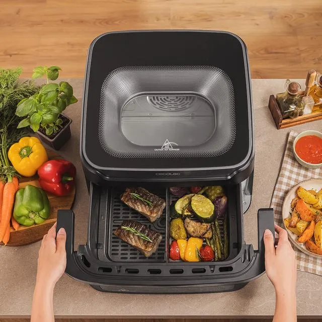 CECOTEC Cecofry Advance 10000 Full Vision varmluftsfrit&ouml;s, 10 L, 2200 W, svart