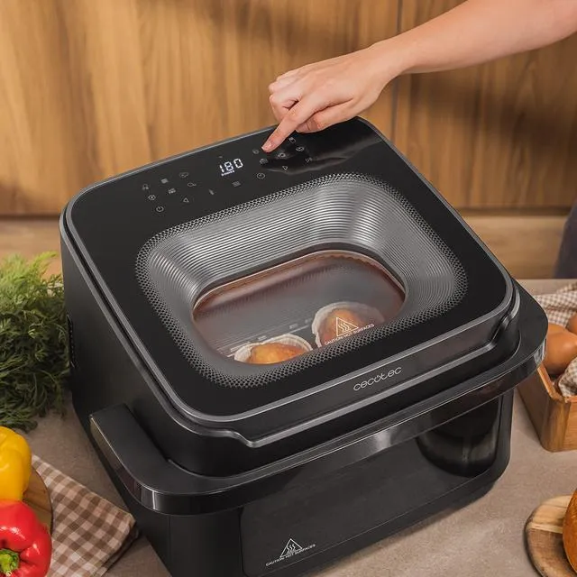 CECOTEC Cecofry Advance 10000 Full Vision varmluftsfrit&ouml;s, 10 L, 2200 W, svart