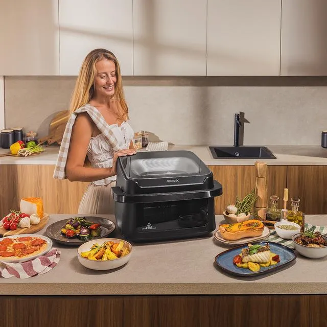 CECOTEC Cecofry Advance 10000 Full Vision varmluftsfrit&ouml;s, 10 L, 2200 W, svart