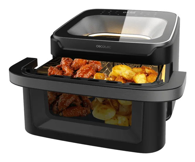 CECOTEC Cecofry Advance 10000 Full Vision varmluftsfrit&ouml;s, 10 L, 2200 W, svart