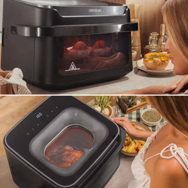 CECOTEC Cecofry Advance 10000 Full Vision varmluftsfrit&ouml;s, 10 L, 2200 W, svart