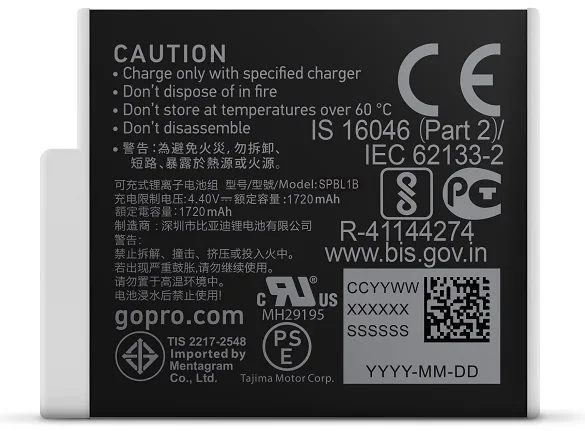 GoPro Enduro Rechargeable Battery 2-pack for HERO10 &amp; HERO9 Black