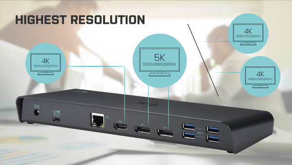 I-TEC USB-C/A TRIPLE 4K DOCK UK 2XDP 1XHDMI 5XUSB 3.0 1XUSB-C PD