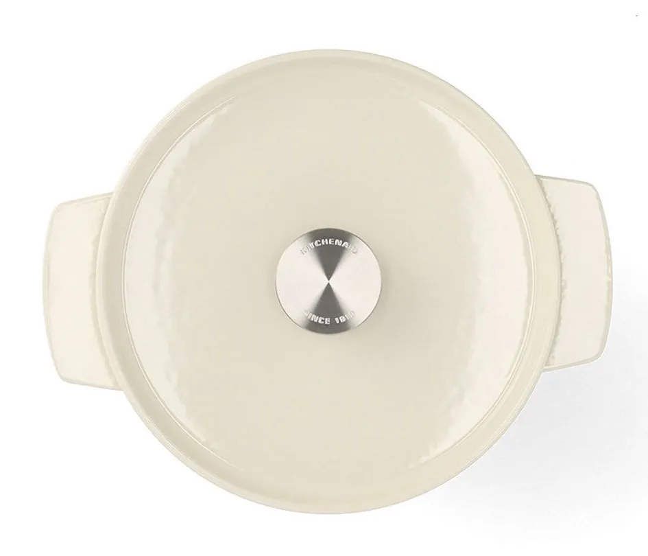 KITCHENAID gjutj&auml;rnsgryta med lock, 3.3 l, 220 mm, kr&auml;mf&auml;rgad