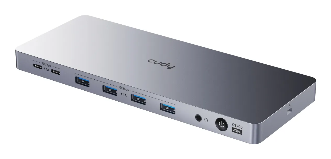 CUDY Docking Station CS700 10Gbps USB-C Dual 4K 150W