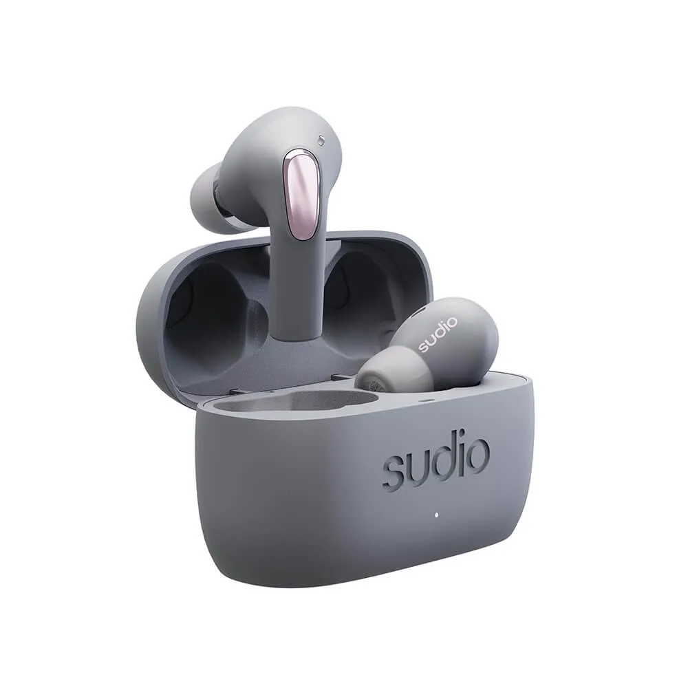 Sudio E2 True Wireless ANC - wireless earbuds, slate grey
