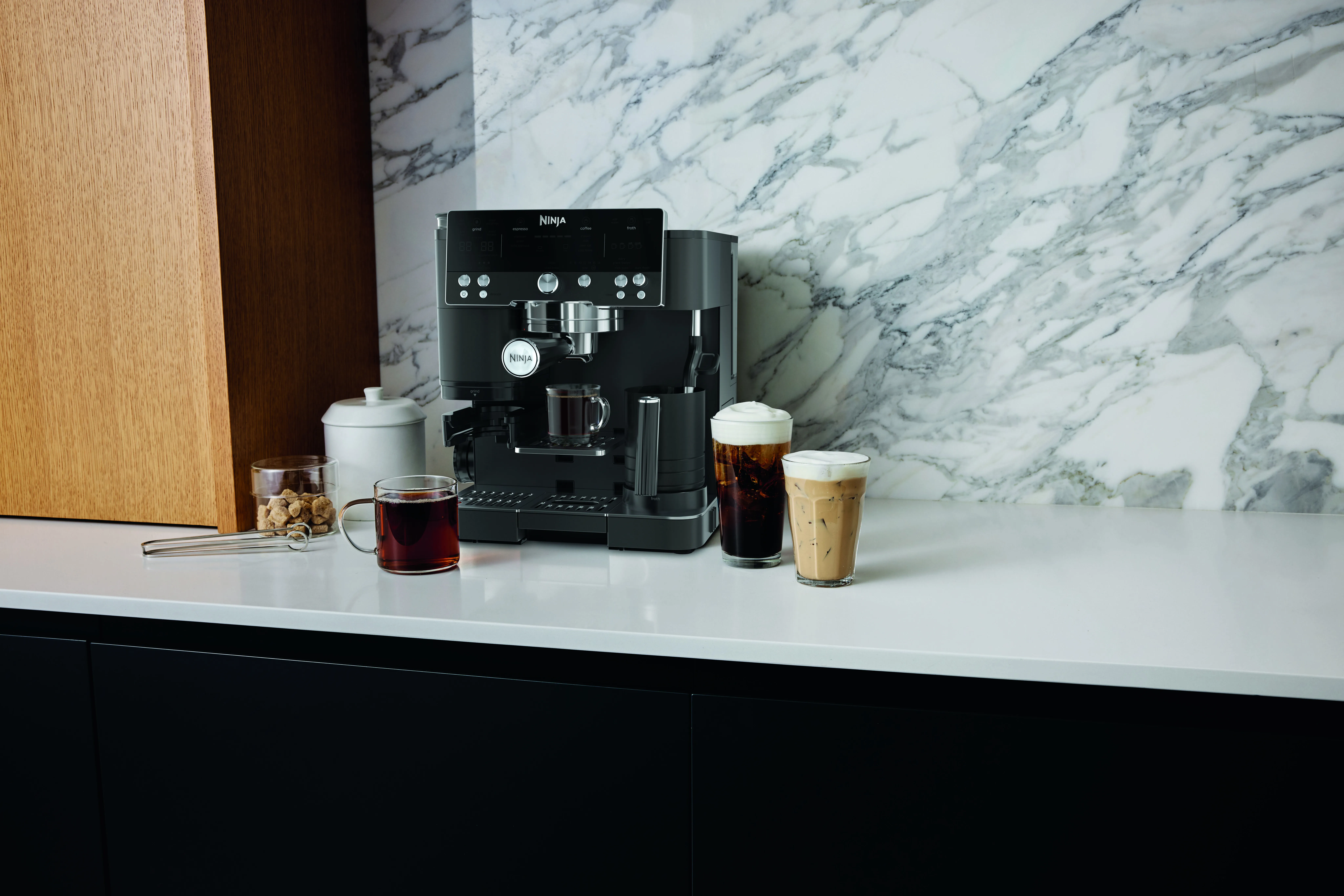 Ninja Luxe Caf&eacute; Premier ES601EUBK manuell espressomaskin, svart, rostfritt st&aring;l