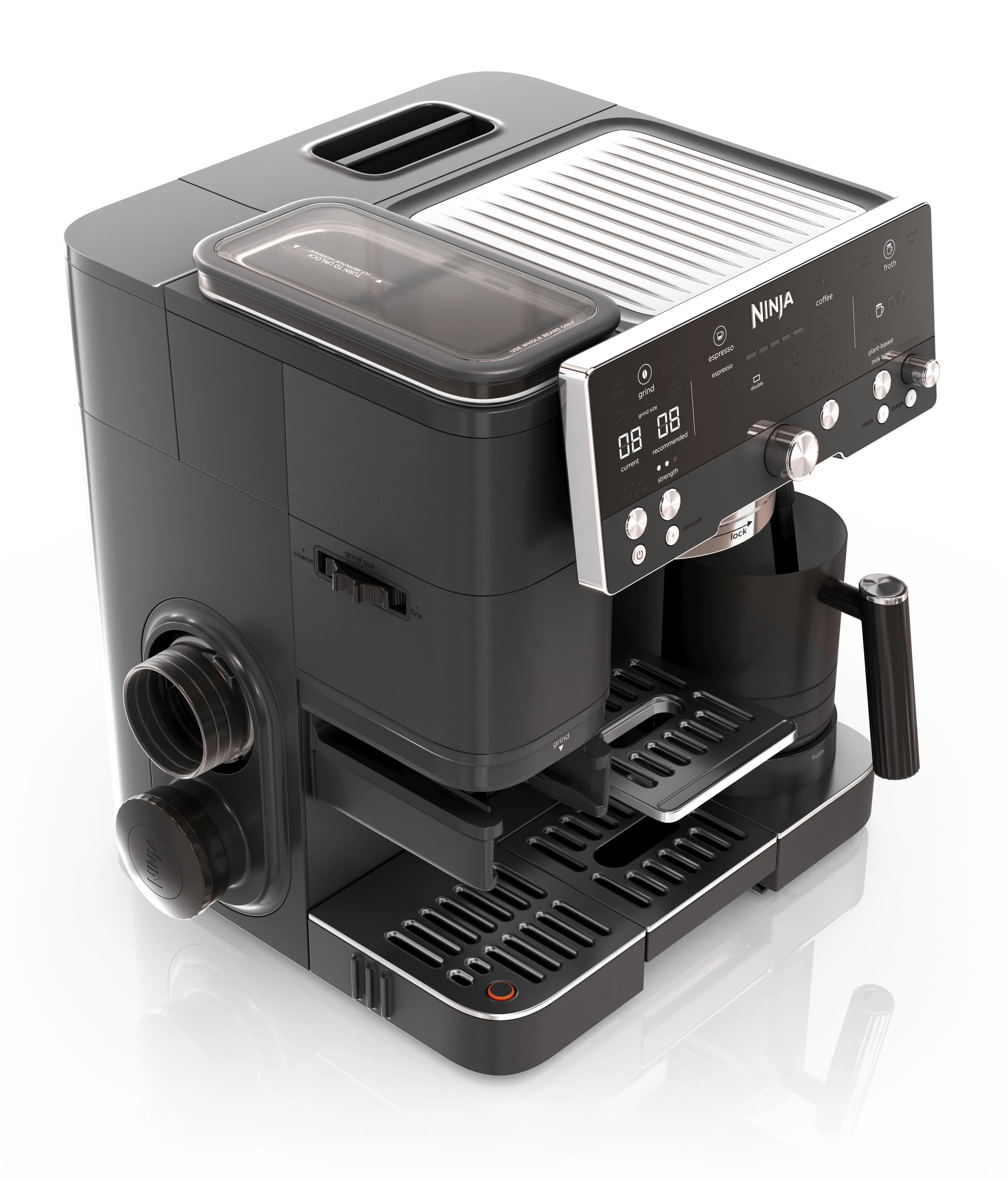 Ninja Luxe Caf&eacute; Premier ES601EUBK manuell espressomaskin, svart, rostfritt st&aring;l