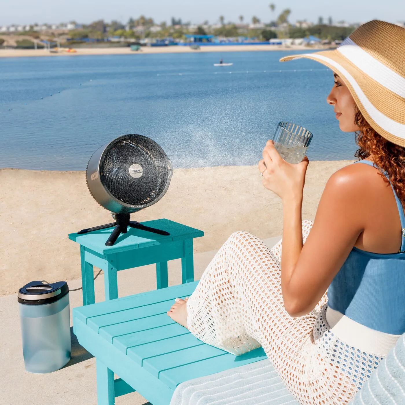 Shark FA300EU FlexBreeze Pro Mist Fan, Anthracite