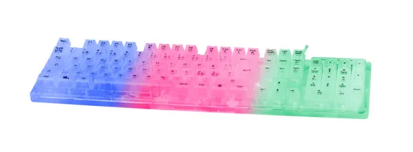 Deltaco DK250 Rainbow-LED, Membrane - gaming keyboard, transparent