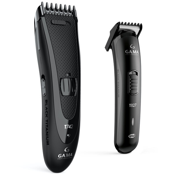 GA.MA Black Titanium T747 -  hair clipper and trimmer