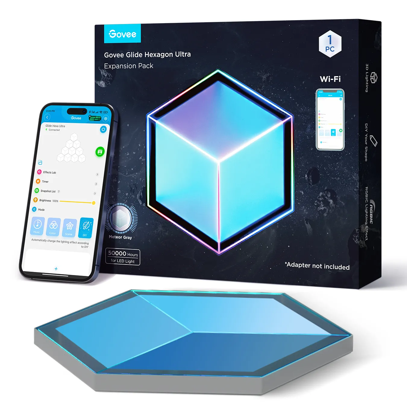 Govee Glide Hexagon Light Panels Ultra - expansion pack, 1pcs