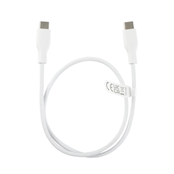 Deltaco USB-C to USB-C - charging cable, 60W, 0.5 m, white