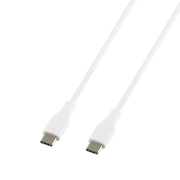 Deltaco USB-C to USB-C - charging cable, 60W, 0.5 m, white