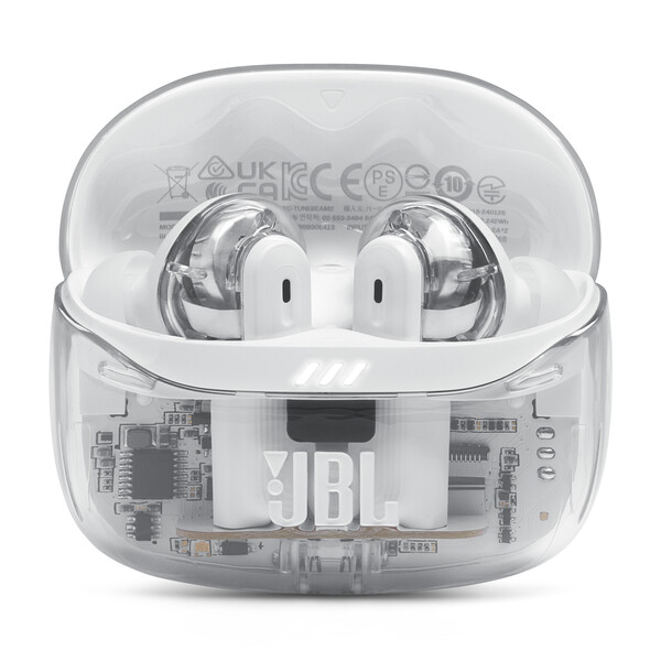 JBL Tune Beam 2 - wireless earbuds, ghost white
