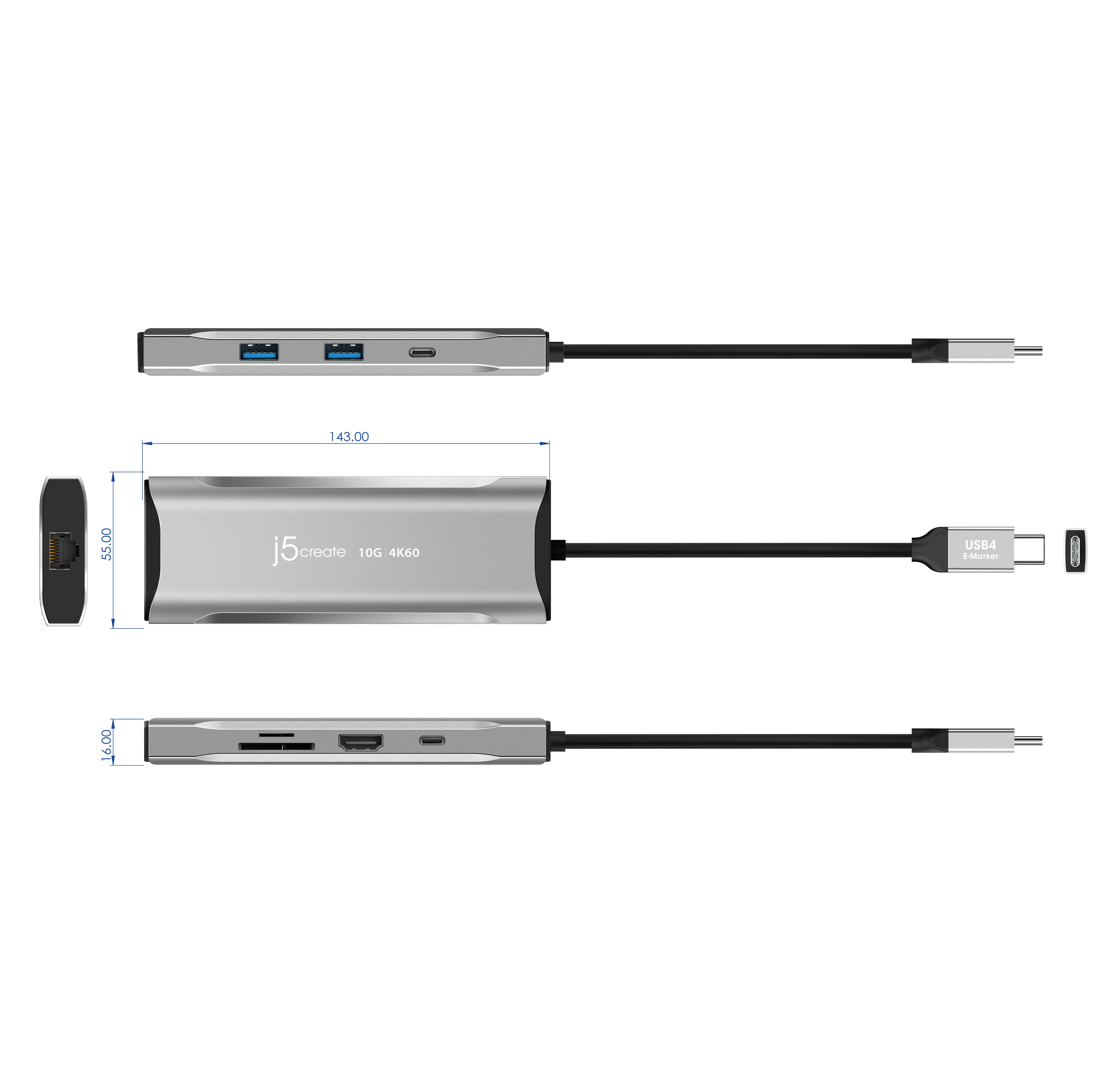 J5 Create 4K60 ELITE USB-C 10GBPS MINI - DOCK