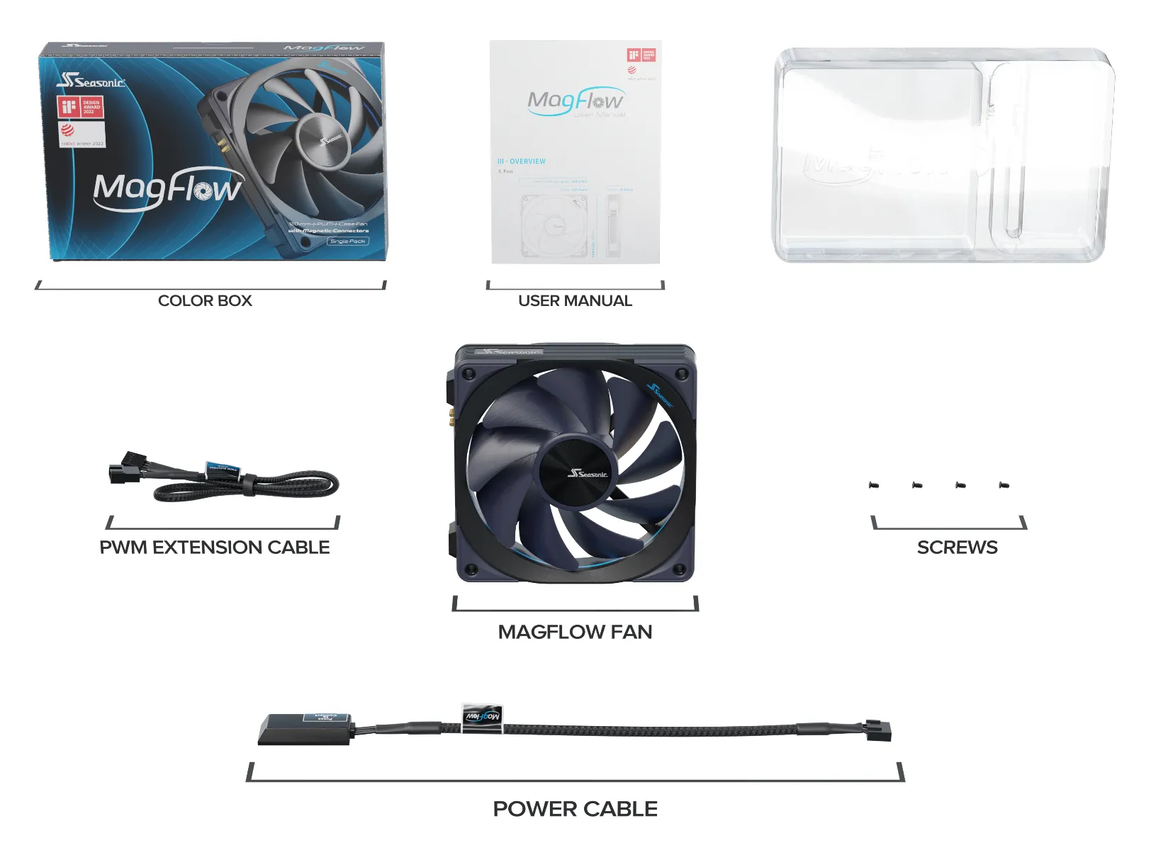 Seasonic MagFlow, 120mm - case fan, black
