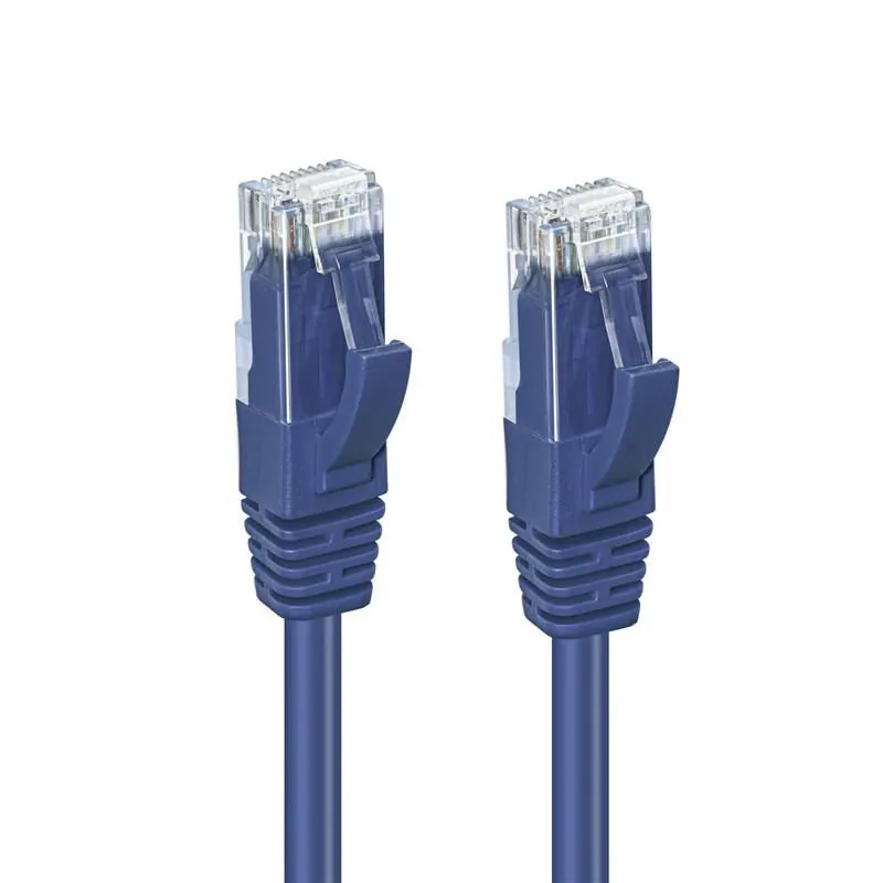 MicroConnect Cat6a UTP RJ45 0.3m n&auml;tverkskabel, bl&aring;