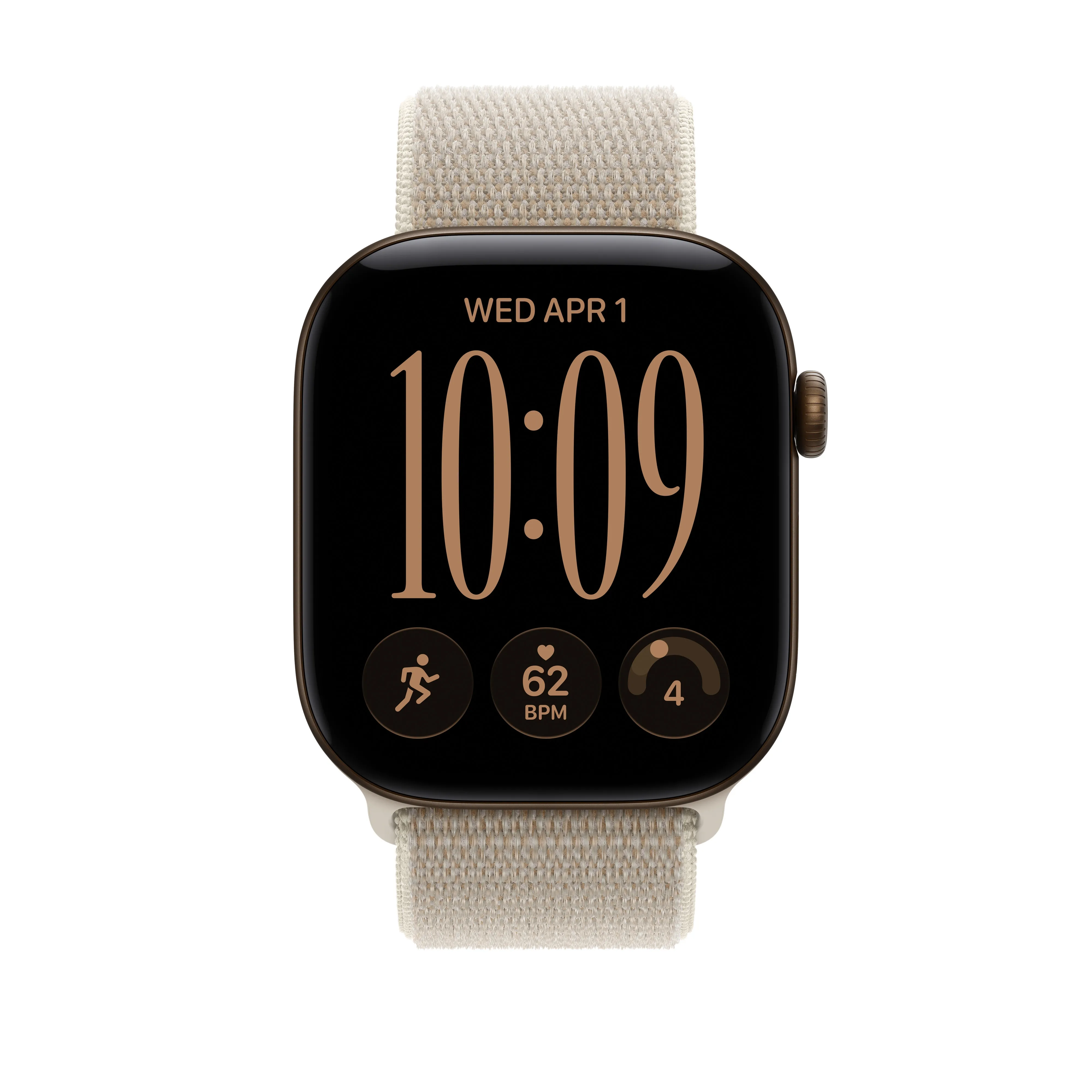 Apple Watch 46 mm -Sport Loop -ranneke, kalkkikiven v&auml;rinen