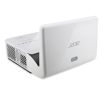 ACER U5220 DLP short throw Projector 3000ANSI Lumen 3D ready XGA 1024x768 13000:1 2xHDMI 2xD-Sub Cinch-Video hidden port HDMI/MHL