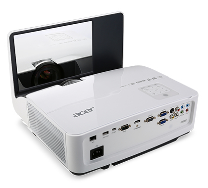 ACER U5220 DLP short throw Projector 3000ANSI Lumen 3D ready XGA 1024x768 13000:1 2xHDMI 2xD-Sub Cinch-Video hidden port HDMI/MHL