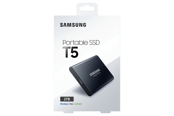 Samsung T5 2 Tt -ulkoinen SSD, Musta