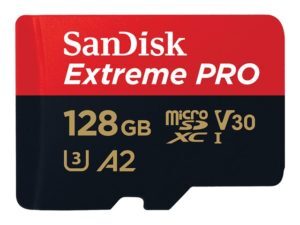 SanDisk Extreme GO 128 GB MicroSDXC UHS-I U3 V30 A1 kort