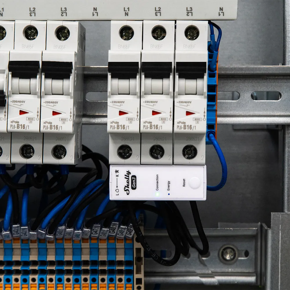 Shelly 3EM-63T Gen3 - energimätare (flat terminal model)