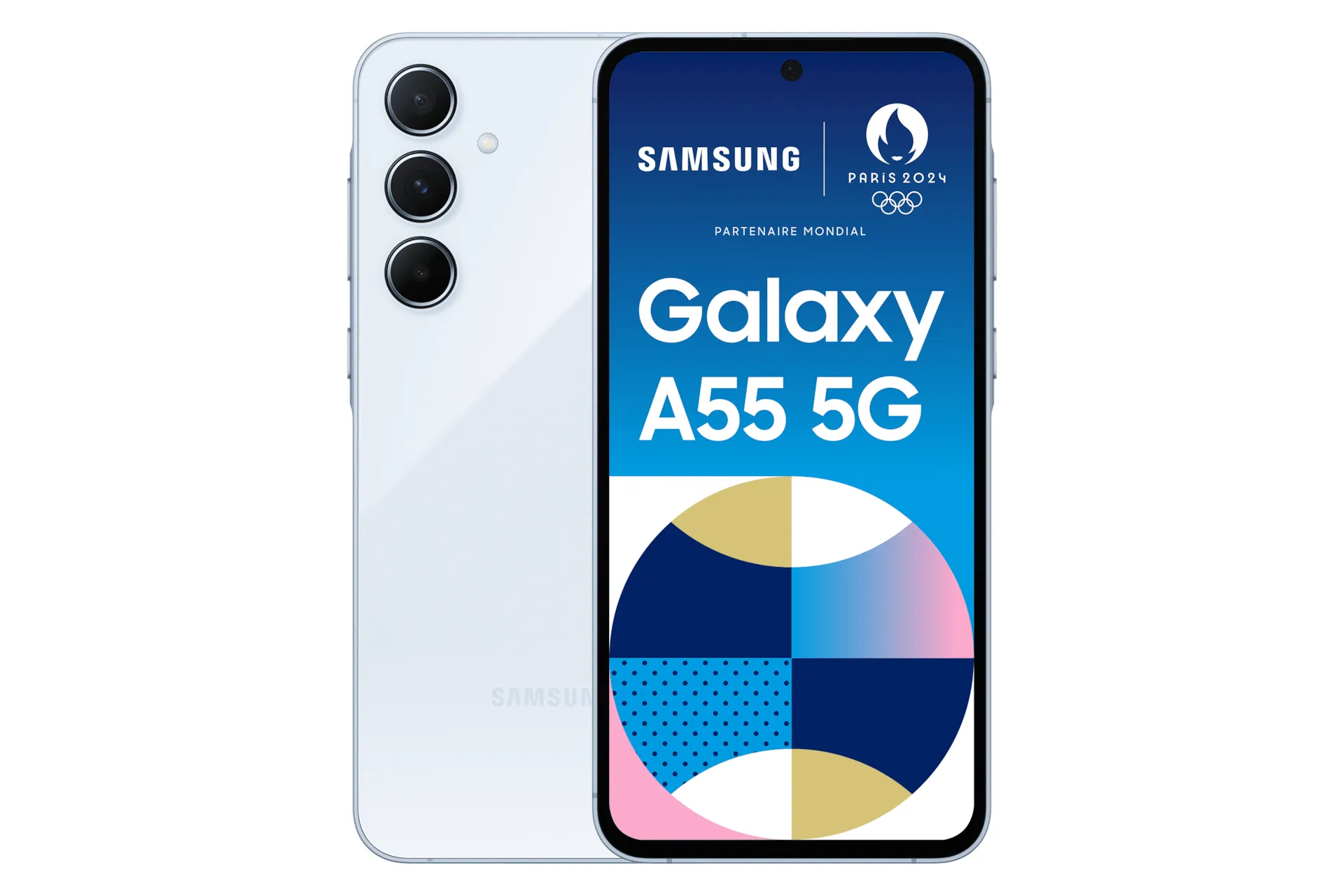 Samsung Galaxy A55 5G 256 Gt/8 Gt -Android-puhelin, Sininen