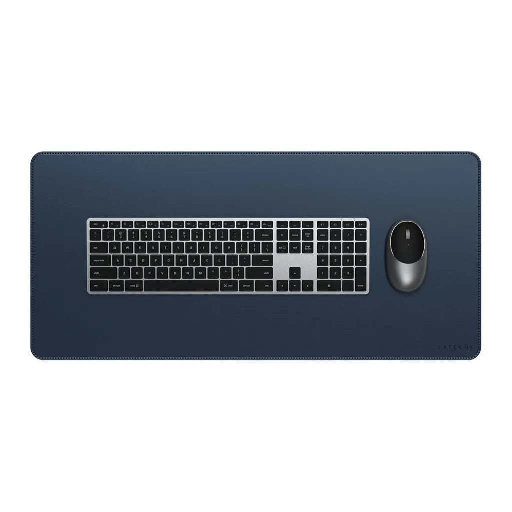 Satechi Premium vegansk läder - skrivbordsmatta, blå, 680x314mm