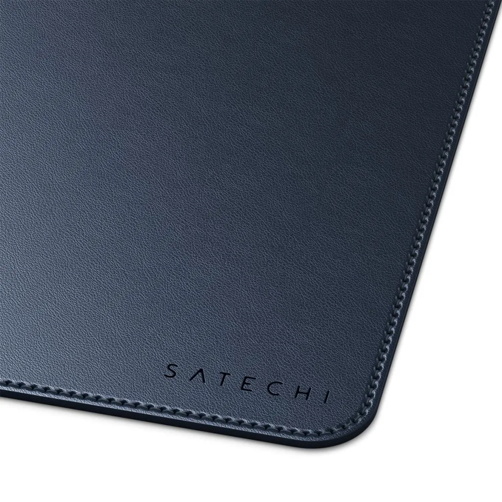 Satechi Premium vegansk läder - skrivbordsmatta, blå, 680x314mm