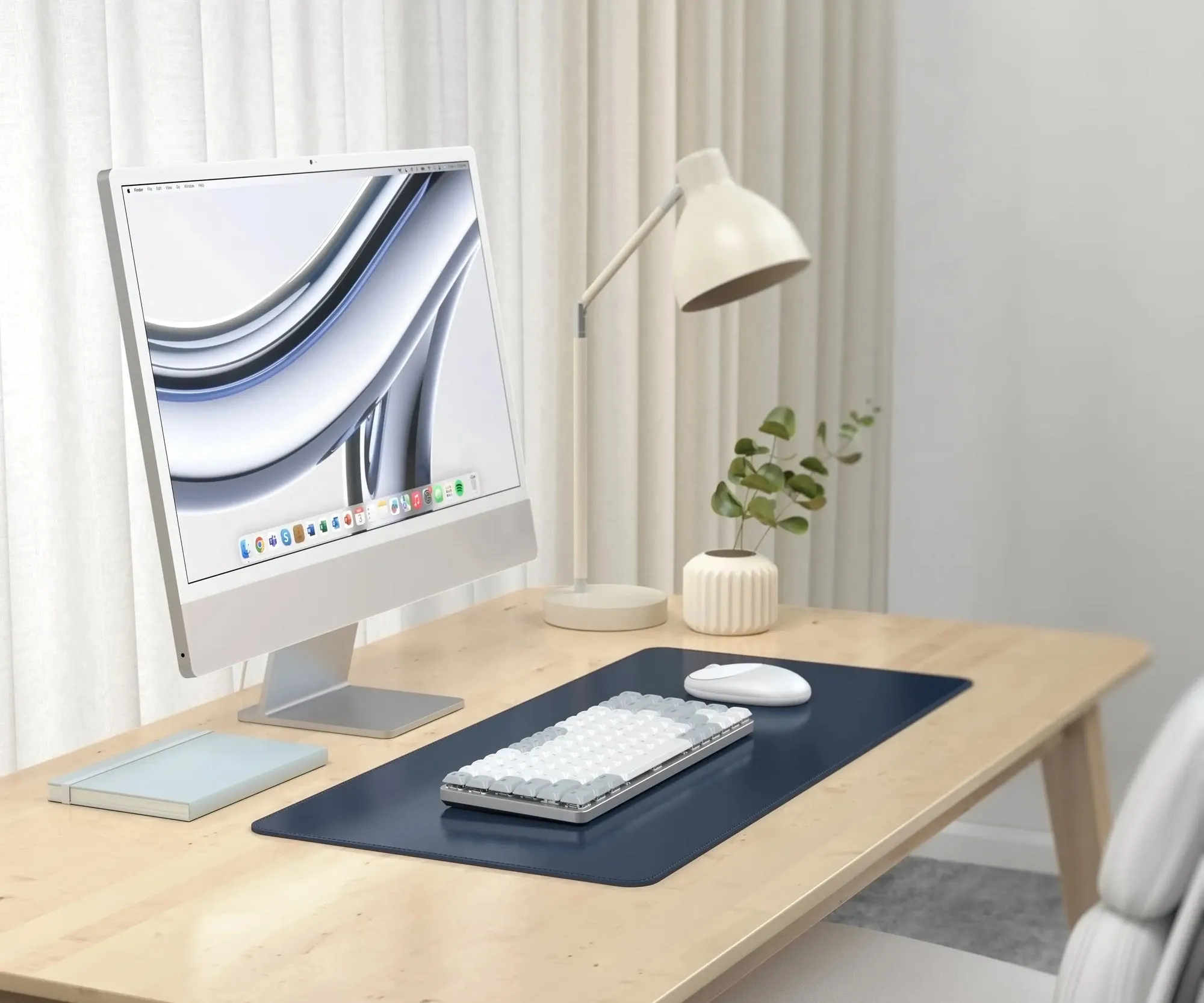 Satechi Vegan-Leather Premium -hiirimatto, 680x314 mm, sininen