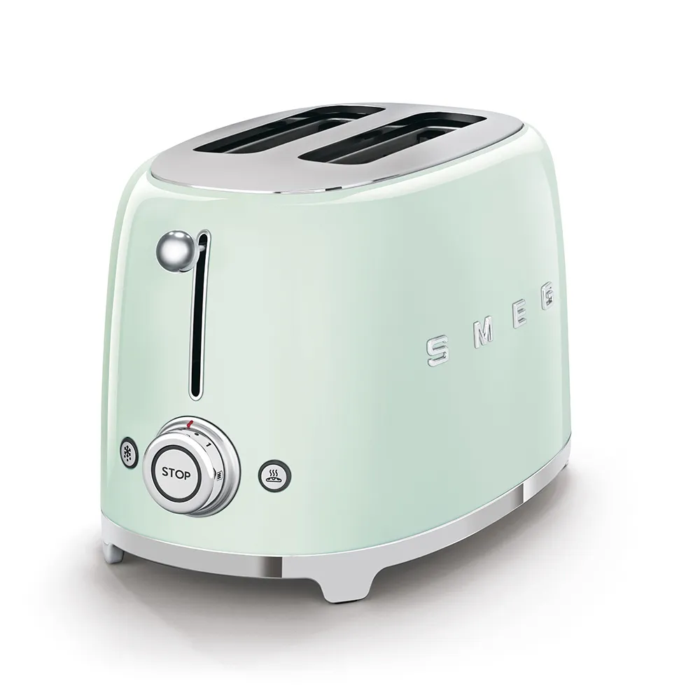 Smeg TSF01PGEU - br&ouml;drost, 2 br&ouml;dskivor, Mint/Gr&ouml;n